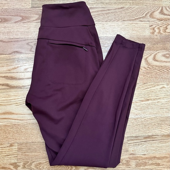 Athleta Headlands Hybrid Trek Tight Burgundy Size 6 - Picture 10 of 12